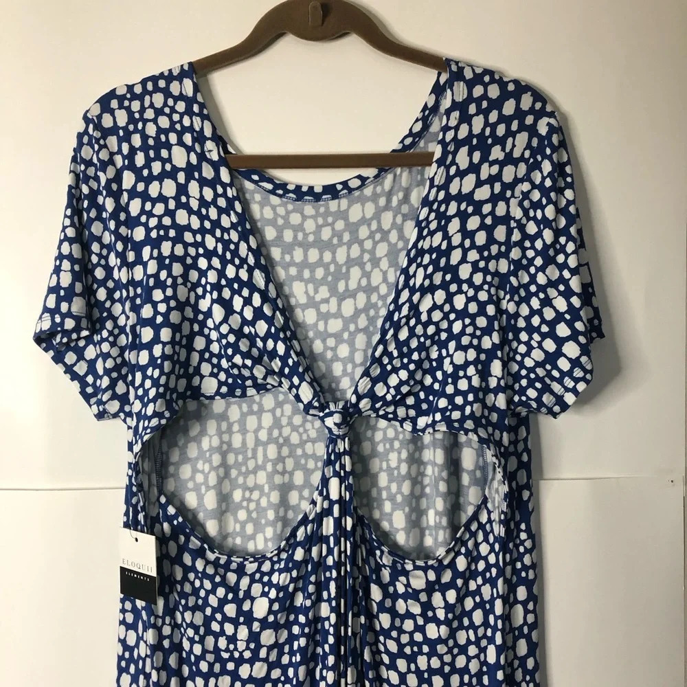 💐Eloquii Elements Maxi Dress Womens 18 20 Abstract Cutout - Picture 9 of 12
